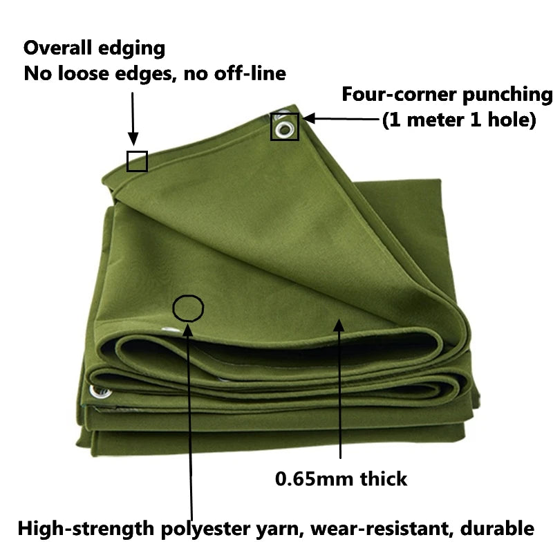 0.65mm army green canvas truck awning