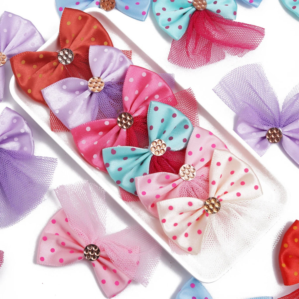 10PCS Dog Bow Dog Hair Accessories Handmade