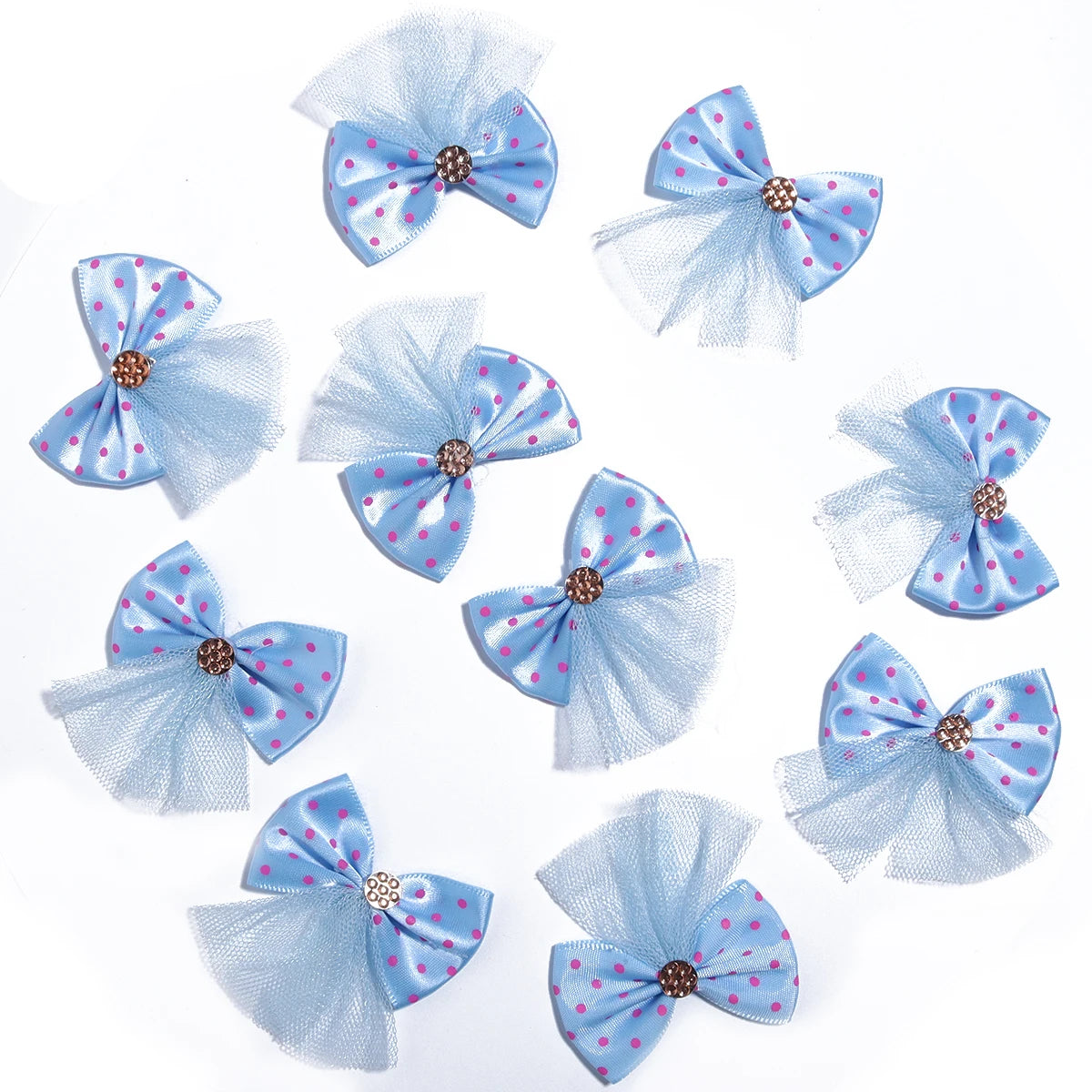 10PCS Dog Bow Dog Hair Accessories Handmade