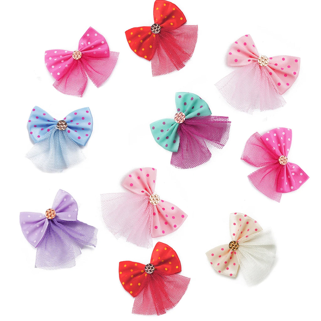 10PCS Dog Bow Dog Hair Accessories Handmade
