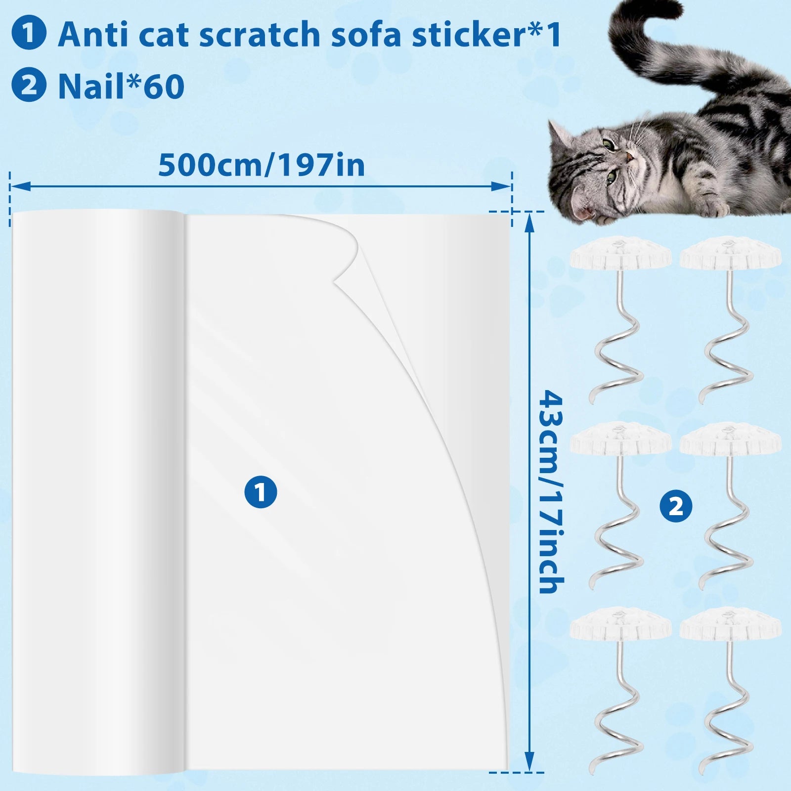 500cm Cat Scratch