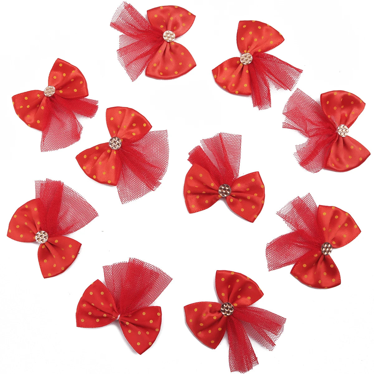 10PCS Dog Bow Dog Hair Accessories Handmade