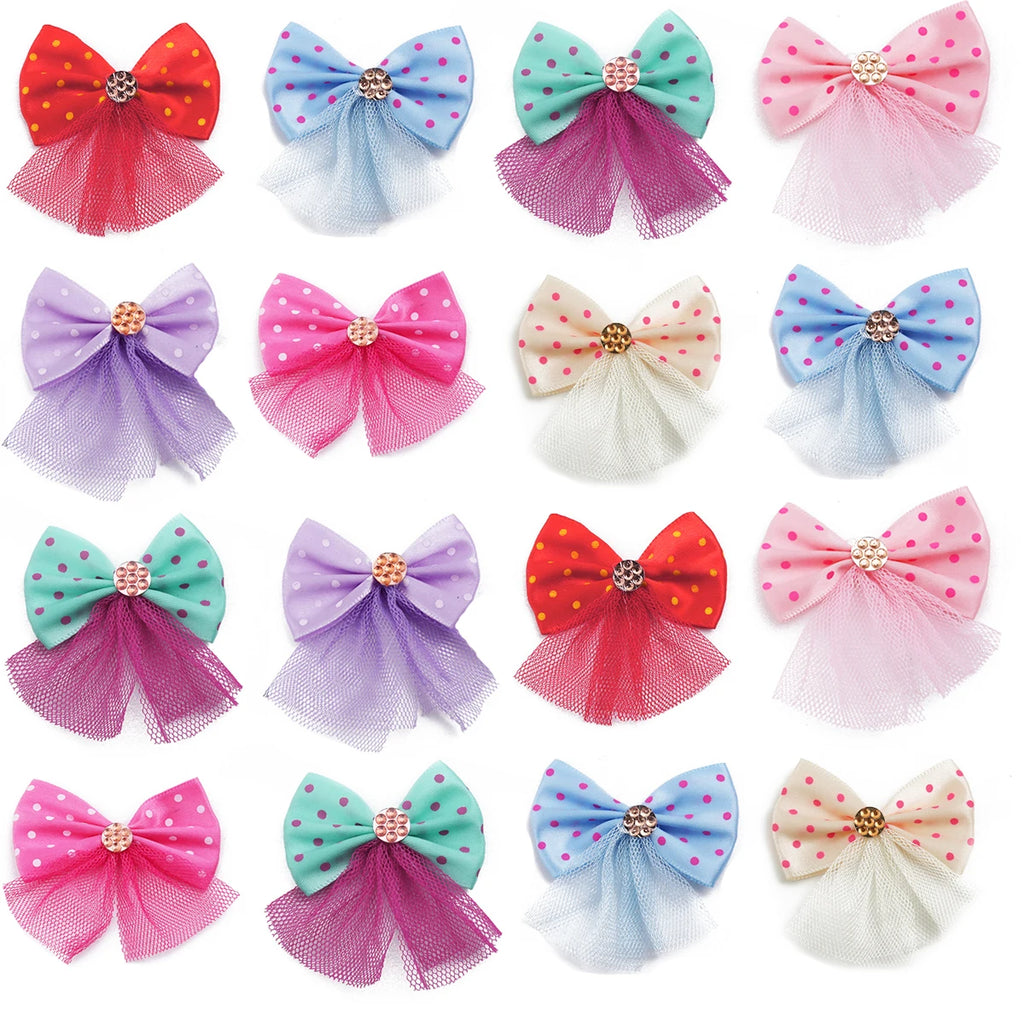10PCS Dog Bow Dog Hair Accessories Handmade