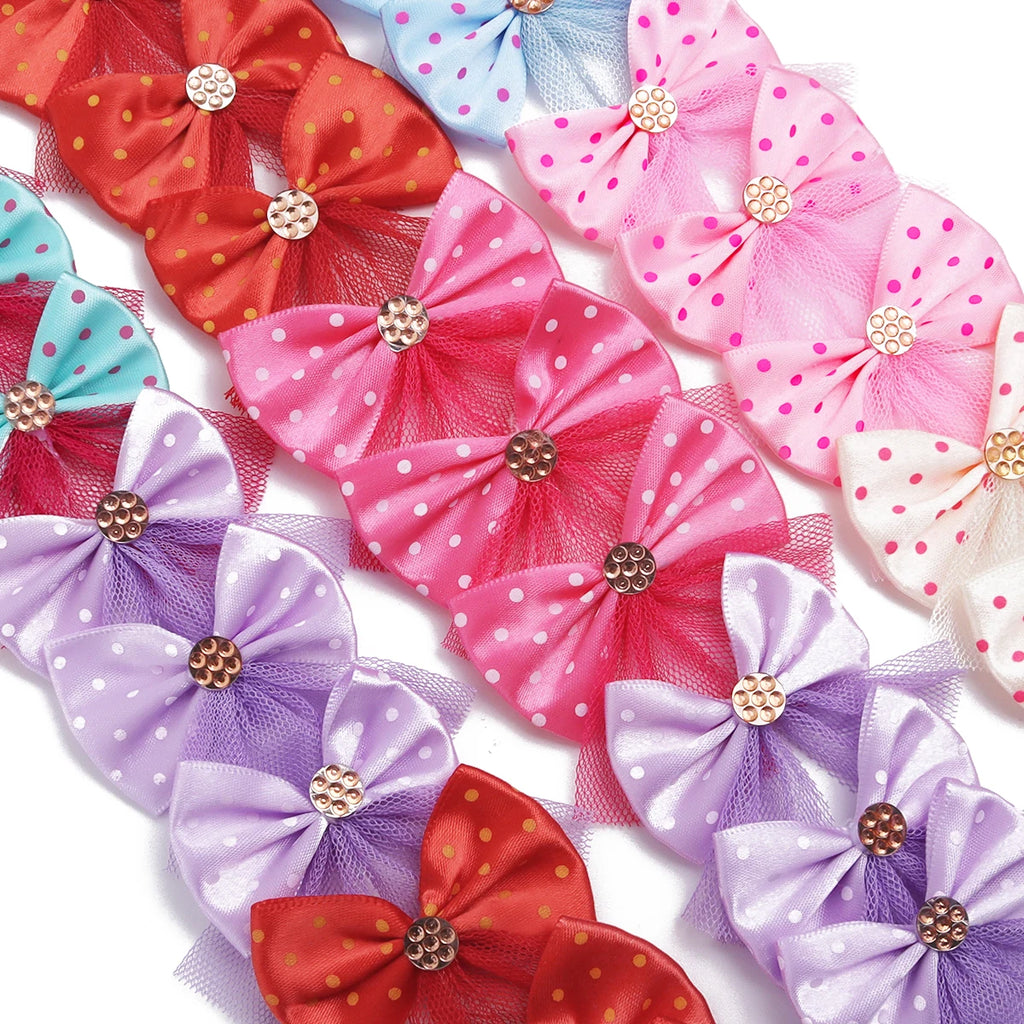 10PCS Dog Bow Dog Hair Accessories Handmade