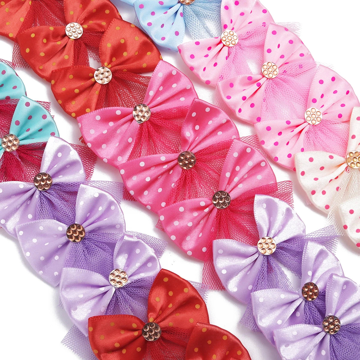 10PCS Dog Bow Dog Hair Accessories Handmade