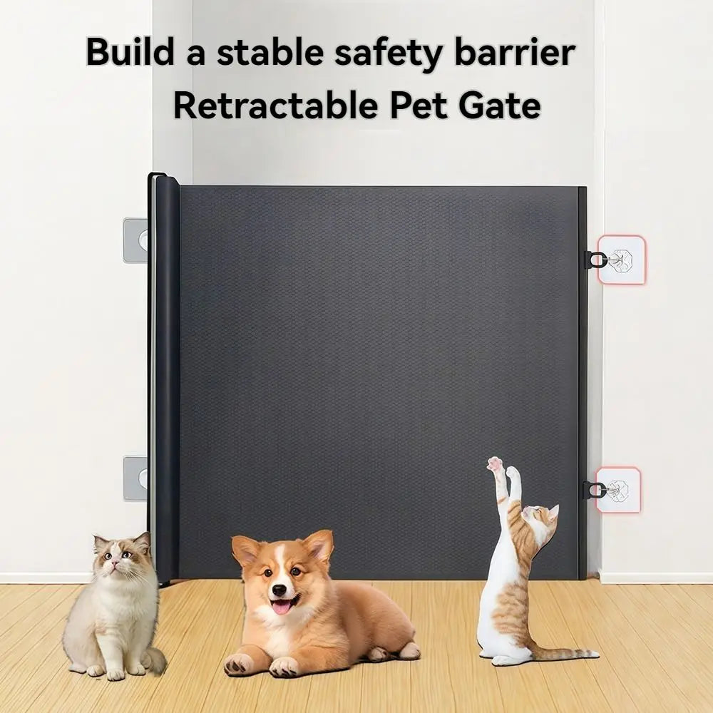 Multifunctional Auto Retractable Pet Gate Guard