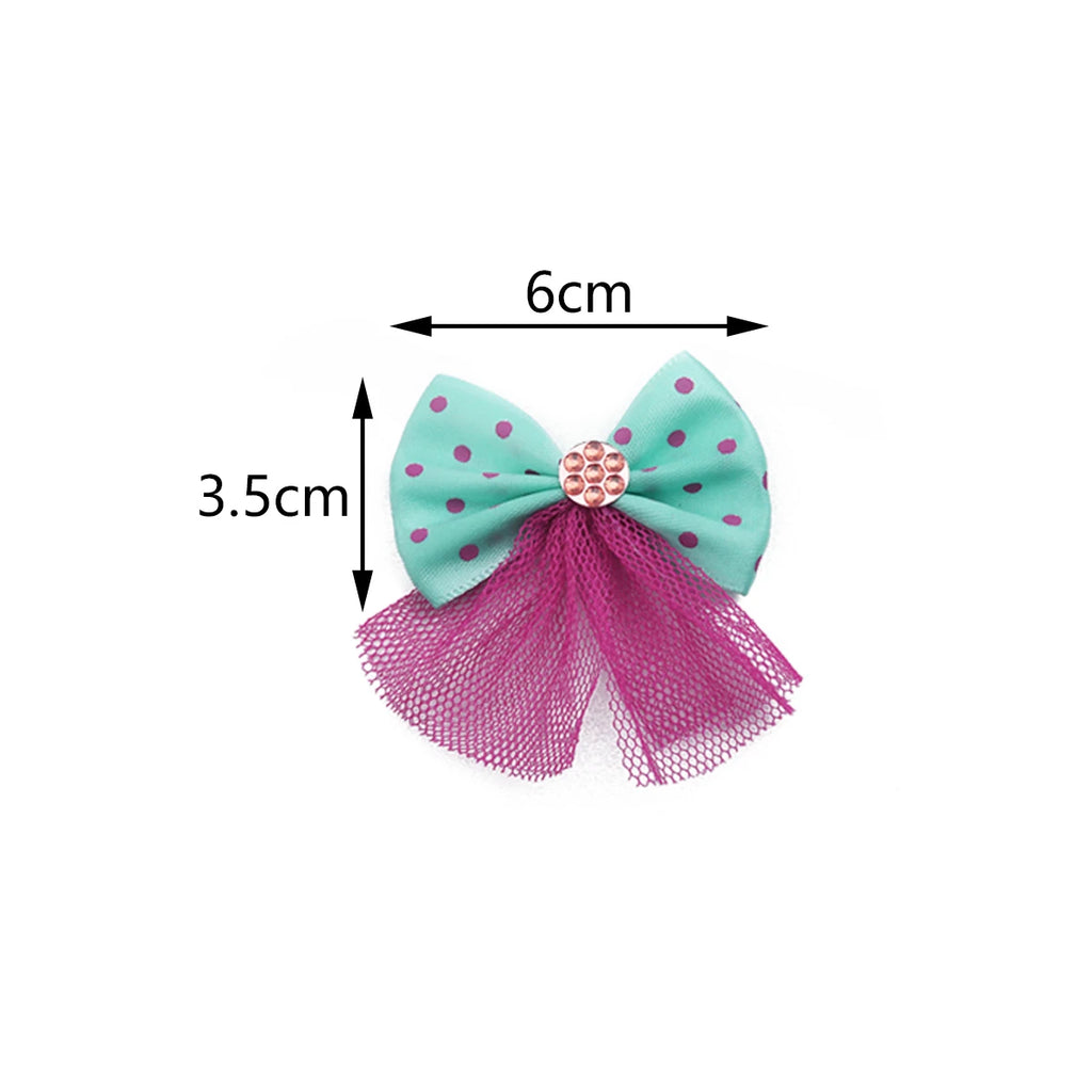 10PCS Dog Bow Dog Hair Accessories Handmade